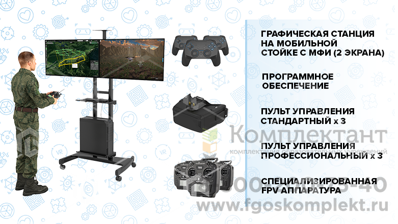 Тренажер «Оператор БПЛА мультироторного типа» PL-DRONE (ПЛ-ДРОН)  - Продвинутая комплектация