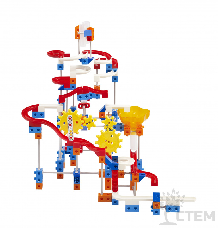 Конструктор "Лабиринт с шариками Marble Run (Трасса для шариков)  и 2-х см. соединяющимися кубиками (240 деталей)"