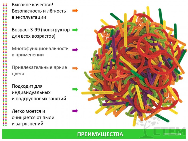 Палочки счетные Геостикс (200 дет). Конструктор букв с карточками (25 шт.)