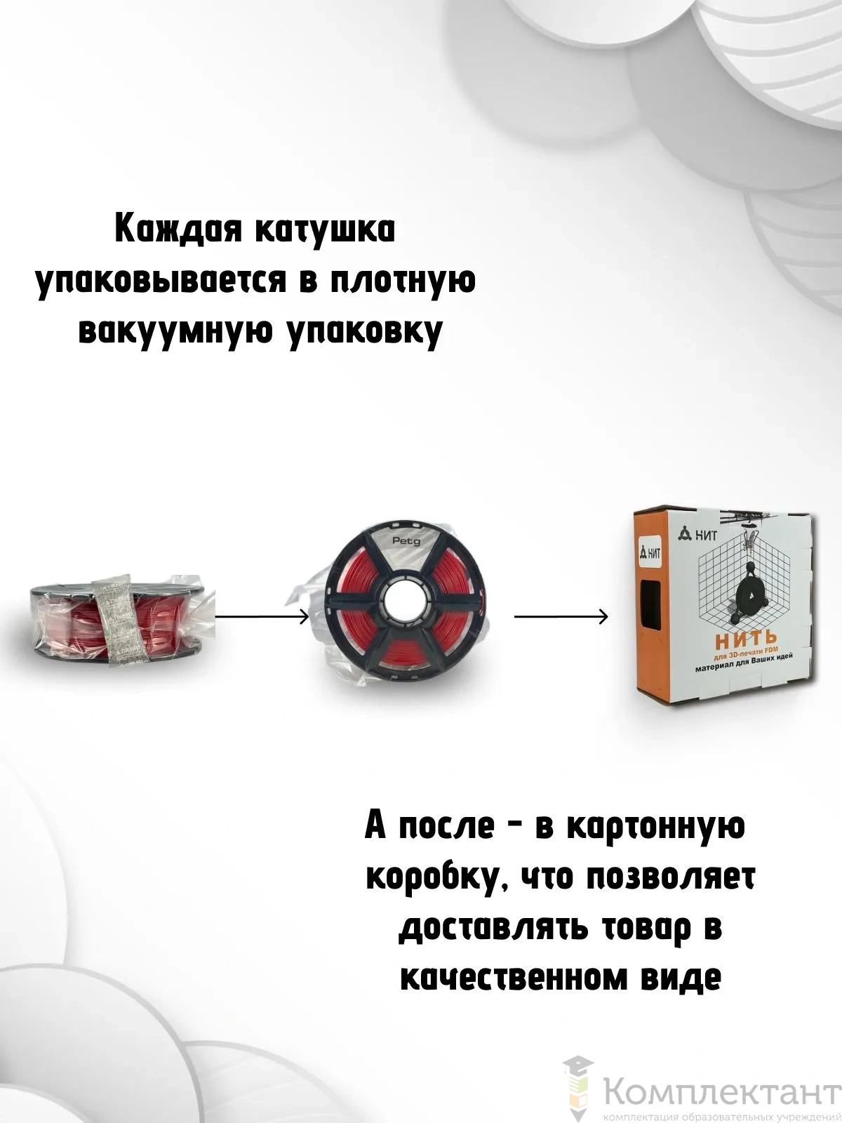 PETG красный пластик для 3d печати, 1 кг