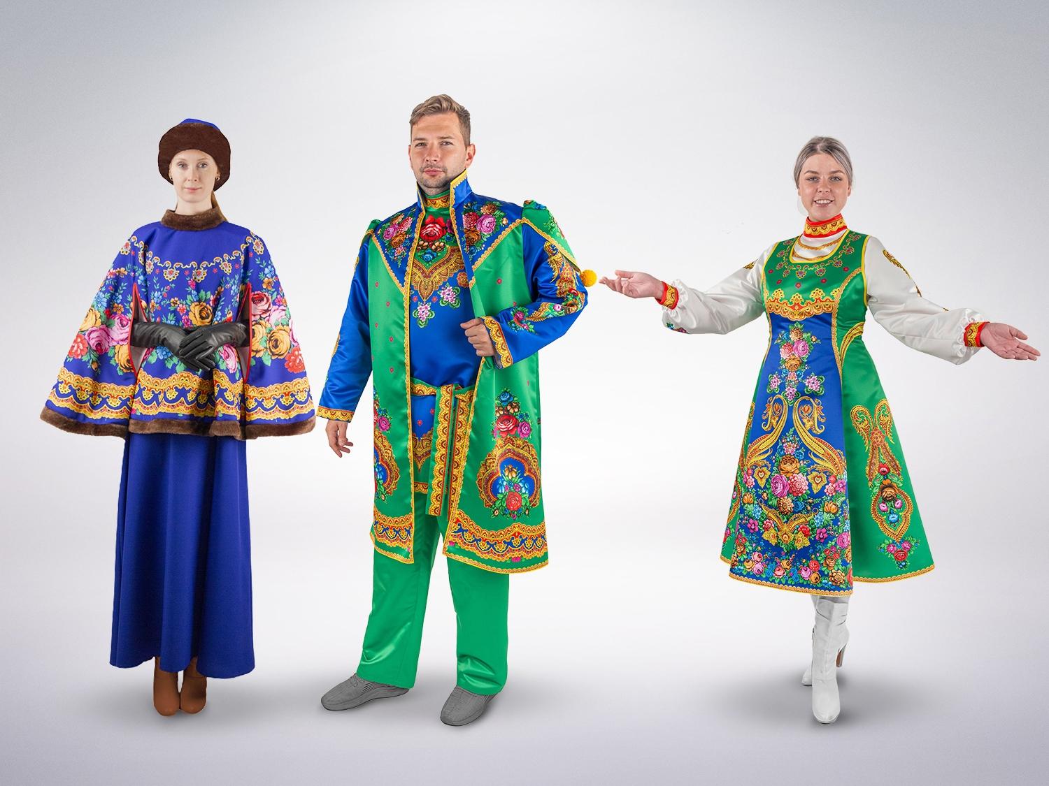 Народные костюмы и аксессуары в стиле Русская Павлопосадская