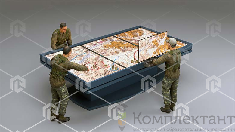 Интерактивный макет местности тактического поля (версия 3х75") К1