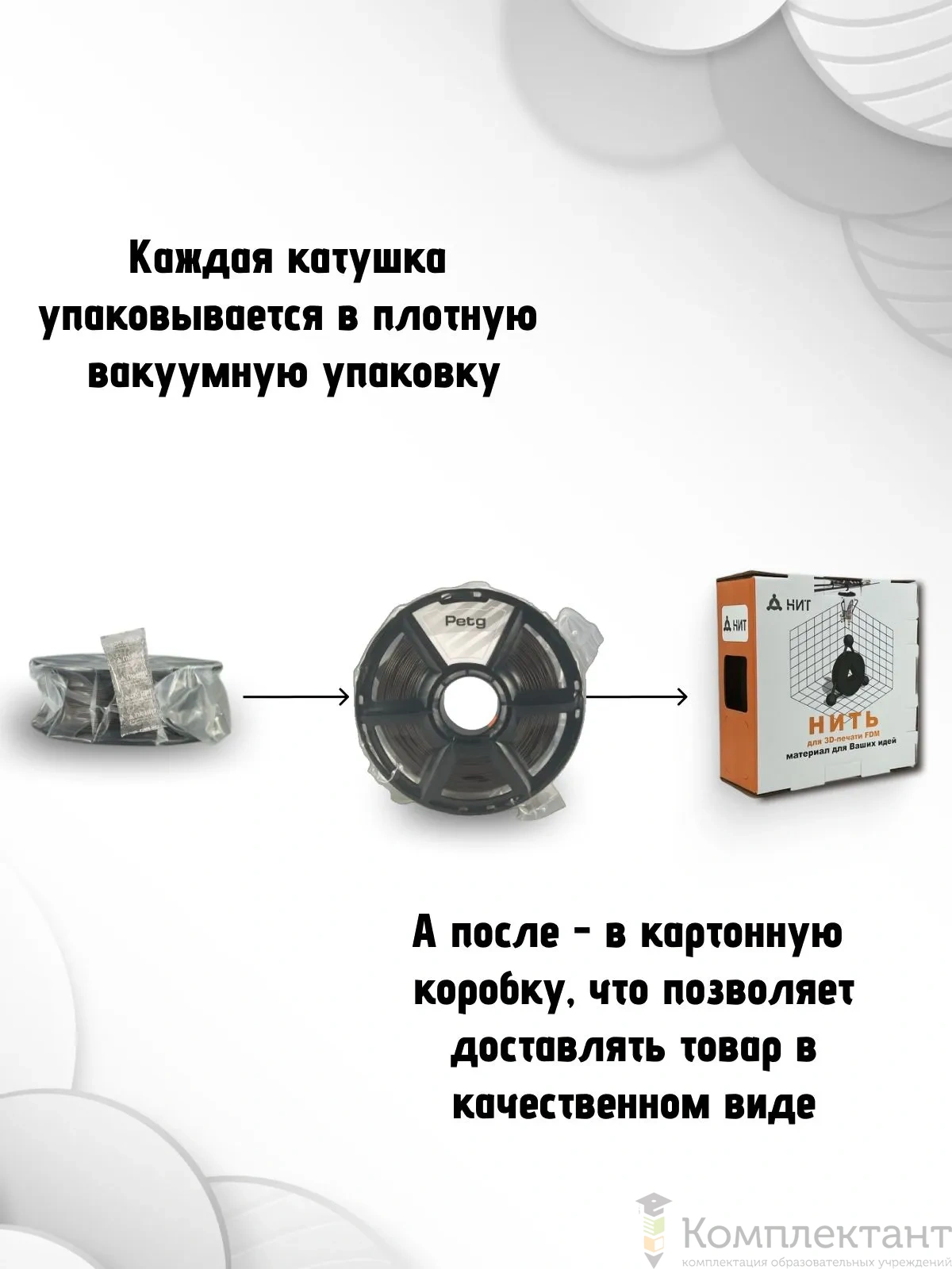 PETG шоколадный пластик для 3d печати, 1 кг