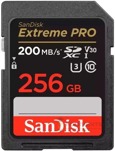 SanDisk Extreme Pro SDXC UHS-I Class 3 (Класс 3)  V30 200MB/s 256GB