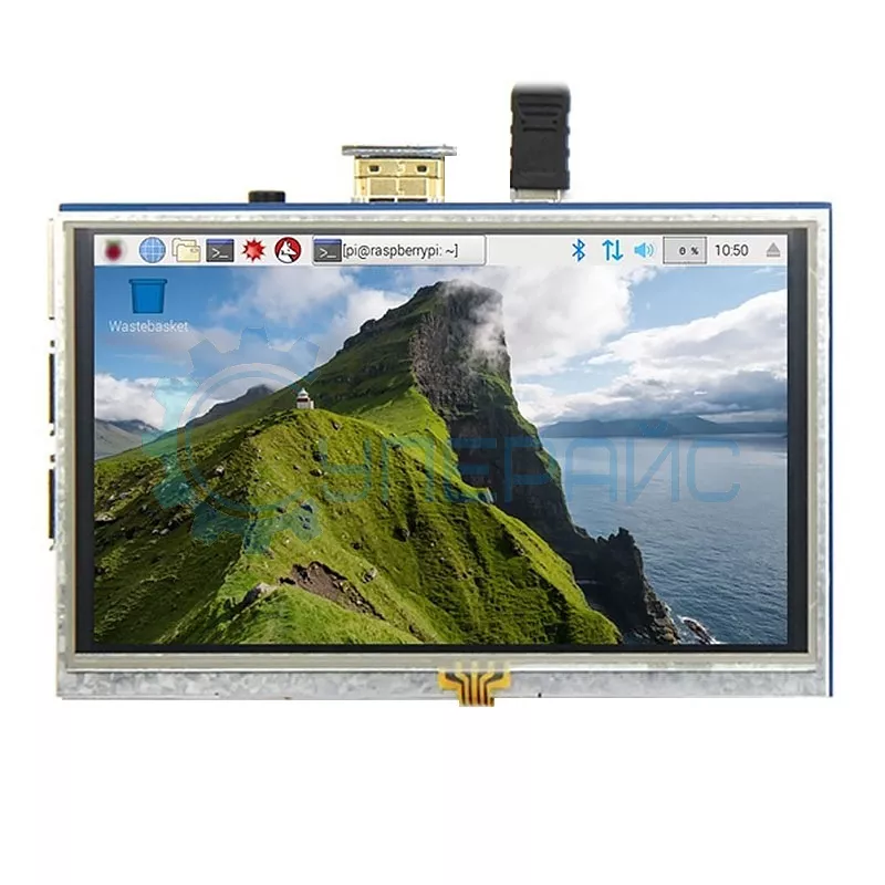 5-дюймовый дисплей с адаптером (MICRO (Микро)  HDMI-HDMI) для Raspberry Pi 4