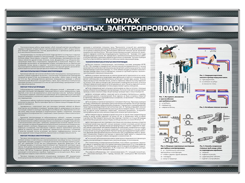 Стенд "Монтаж открытых электропроводок"