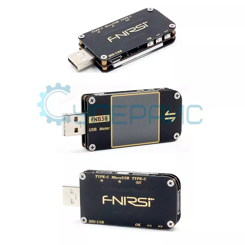 USB тестер тока и напряжения FNIRSI FNB38